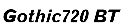 Gothic720 BT Font Image