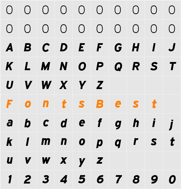 Expressway Xb Character Map