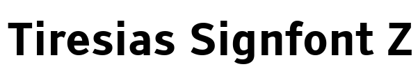 Tiresias Signfont Z