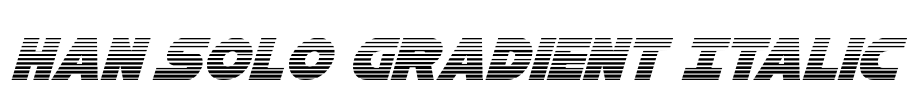 Han Solo Gradient Italic Font Image