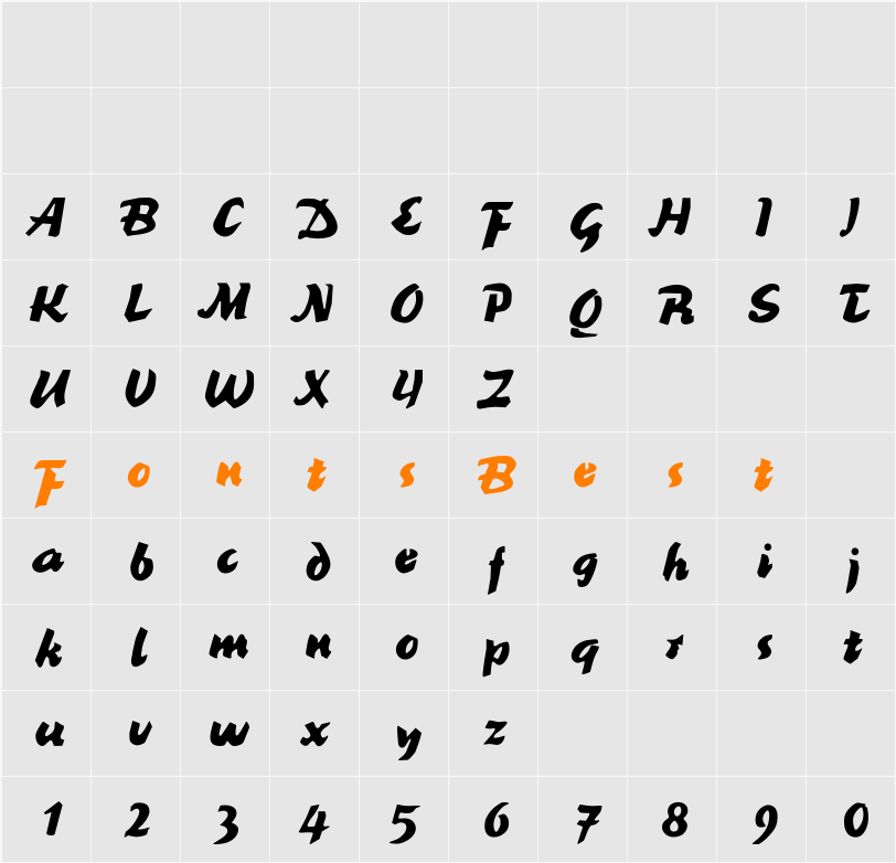 EvaBecker Character Map
