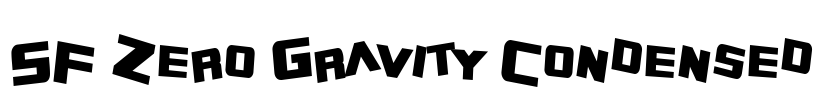 SF Zero Gravity Condensed Font Image