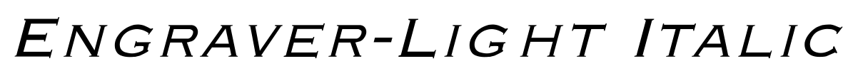 Engraver-Light Italic