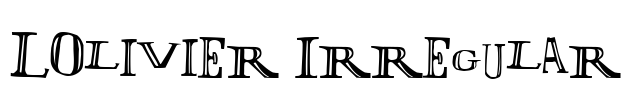 LOlivier Irregular Font Image