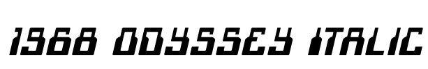 1968 Odyssey Italic Font Image