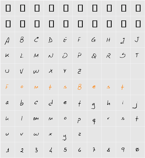 Octavio Character Map