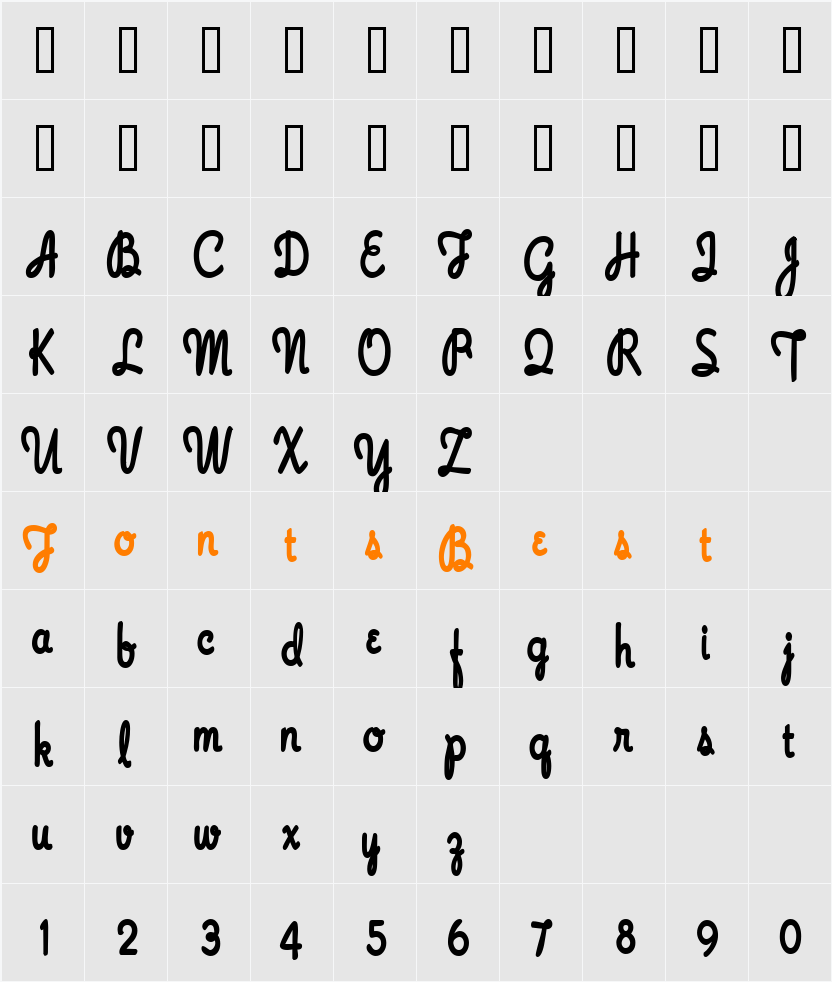 Emmanuel Character Map