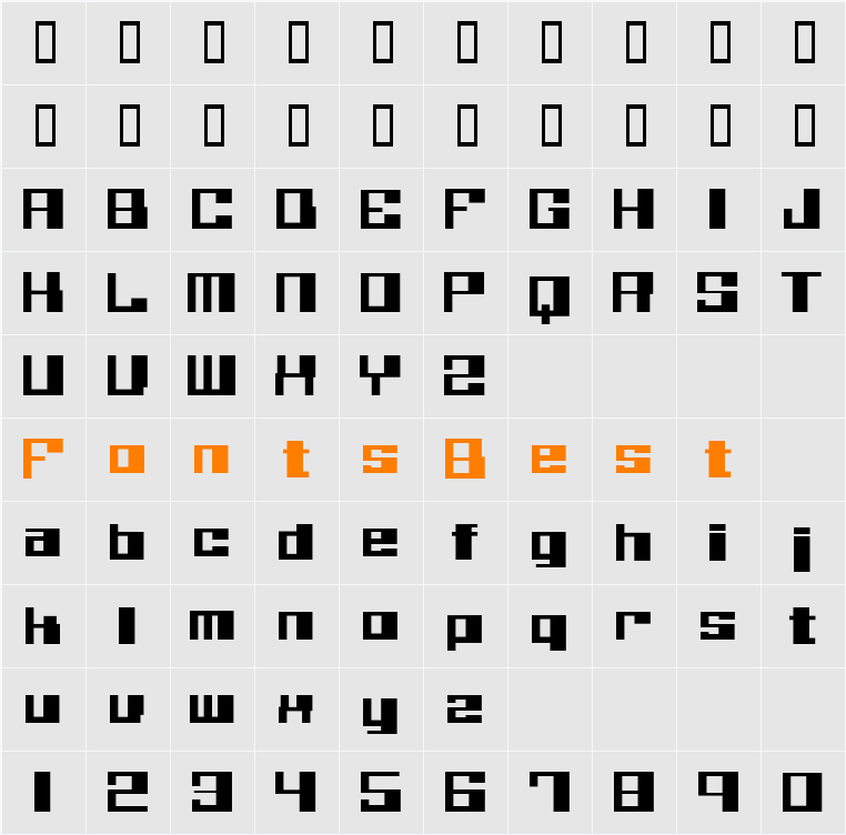 JI-Sleeve Character Map