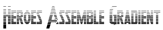 Heroes Assemble Gradient Font Image