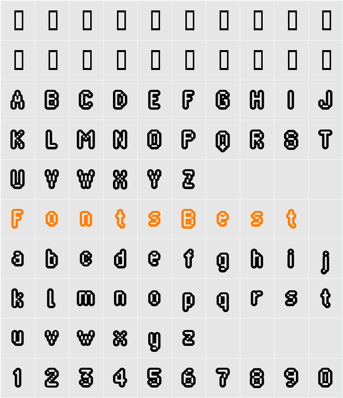 Blippia Character Map