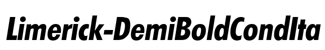 Limerick-DemiBoldCondIta Font Image