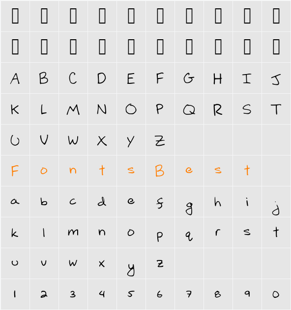 DraftBlake Character Map