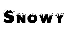 Snowy Font Image