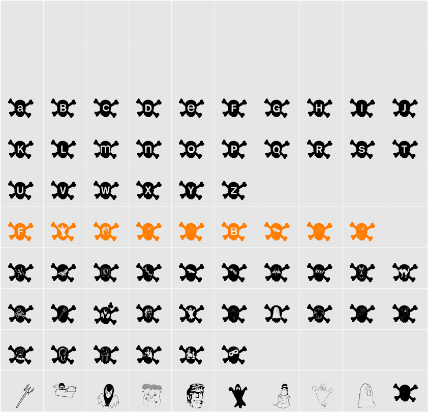 HalloWien Character Map