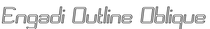 Engadi Outline Oblique Font Image