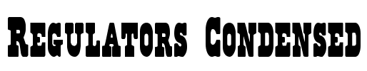 Regulators Condensed Font Image