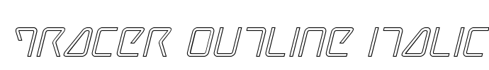 Tracer Outline Italic Font Image