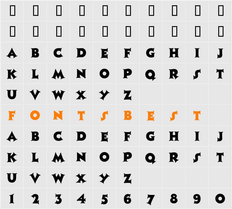 Jazz Poster ICG Character Map