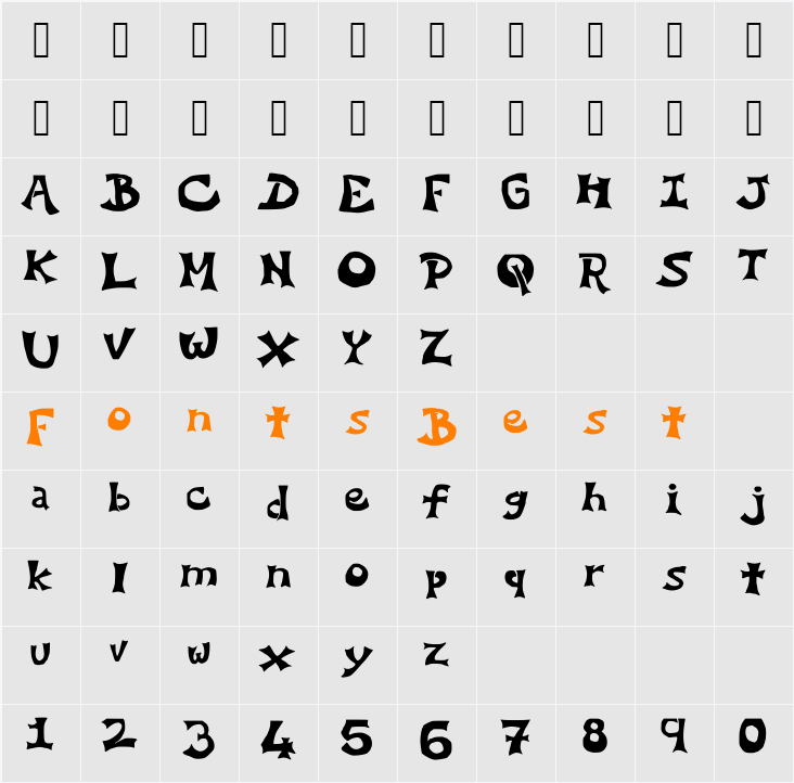YO_ELLIPSE_ Character Map