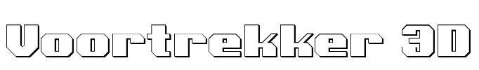 Voortrekker 3D Font Image