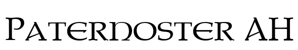 Paternoster AH Font Image