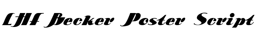 LHF Becker Poster Script Font Image