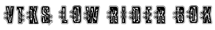 VTKS Low Rider Box Font Image