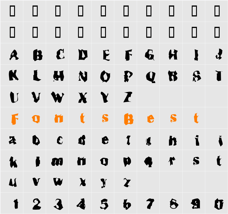 JI-Scrimp Character Map