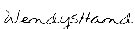WendysHand Font Image