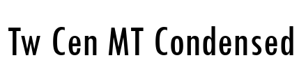 Tw Cen MT Condensed Font Image