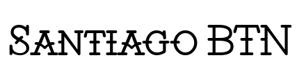 Santiago BTN Font Image