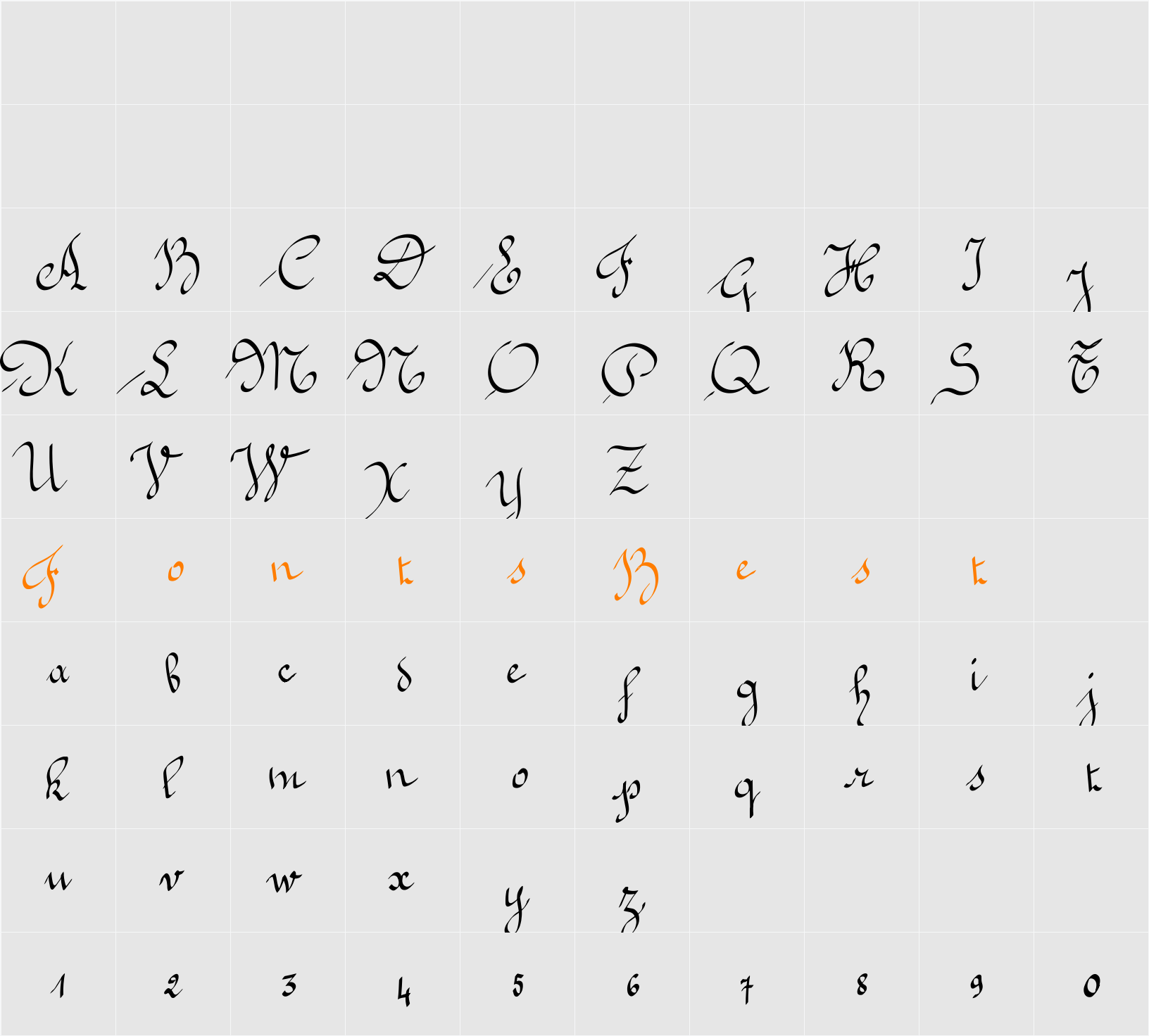 Jeannette Character Map
