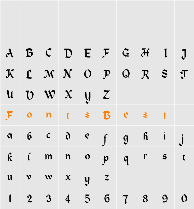 RSHeidleberg Character Map