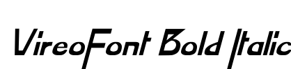 VireoFont Bold Italic