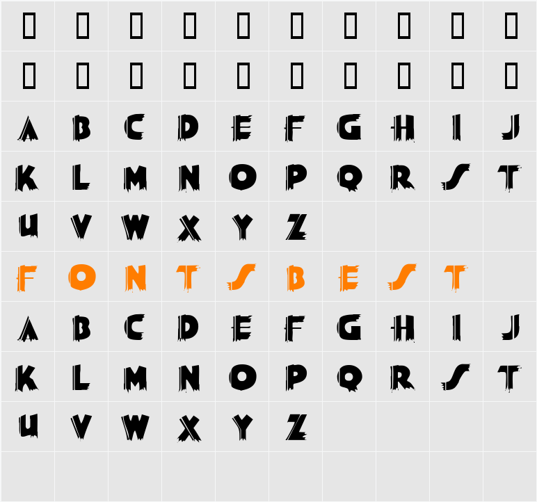 SashDisplayCaps Character Map