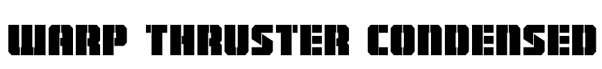 Warp Thruster Condensed Font Image
