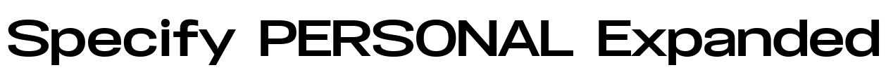 Specify PERSONAL Expanded Font Image
