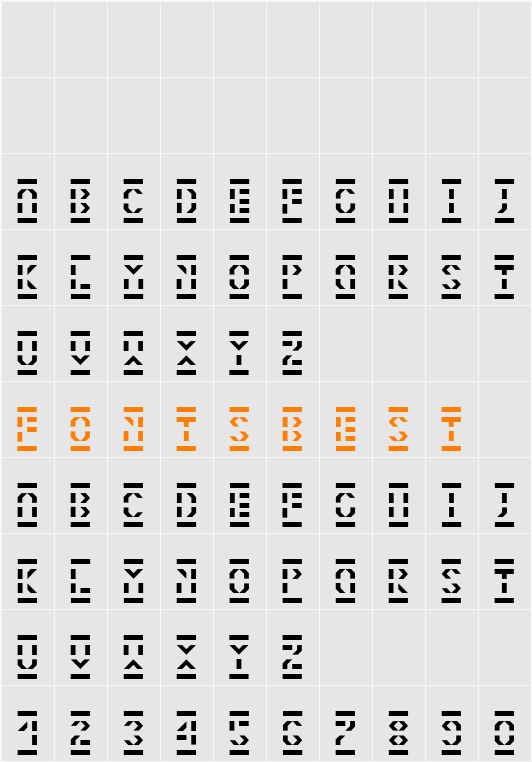 InbetweenBETA Character Map