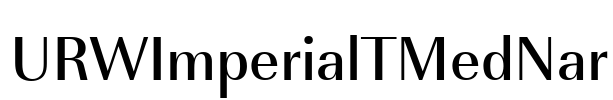 URWImperialTMedNar Font Image