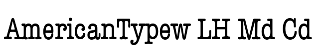 AmericanTypew LH Md Cd Font Image