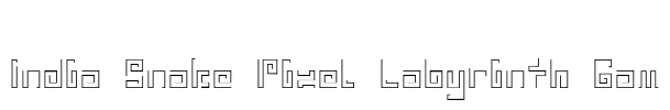 India Snake Pixel Labyrinth Gam Font Image