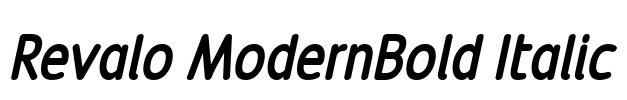 Revalo ModernBold Italic