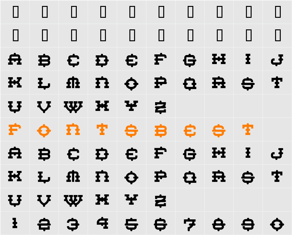 Robot Monster NF Character Map