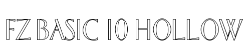 FZ BASIC 10 HOLLOW Font Image