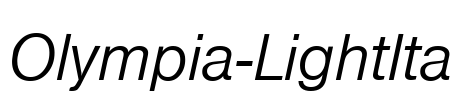 Olympia-LightIta Font Image