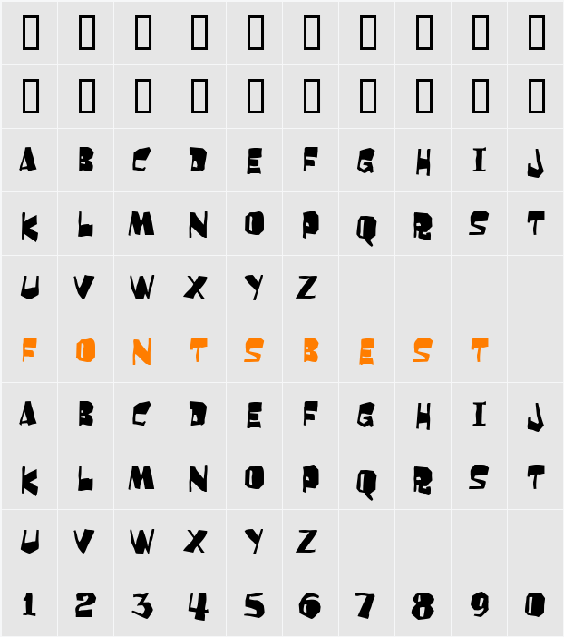 Orangutan Character Map
