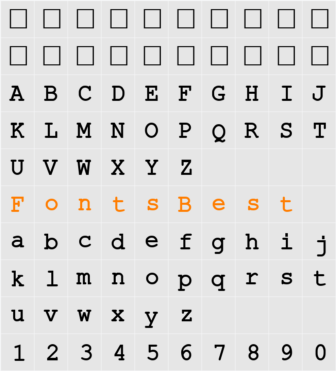 HellasCour Character Map
