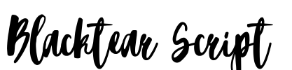Blacktear Script  Font Image