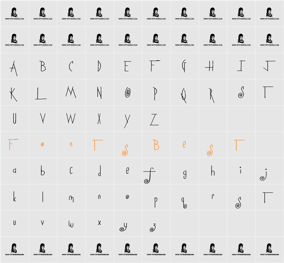 Squicky Character Map