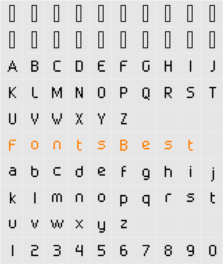 superbly_10_02 Character Map